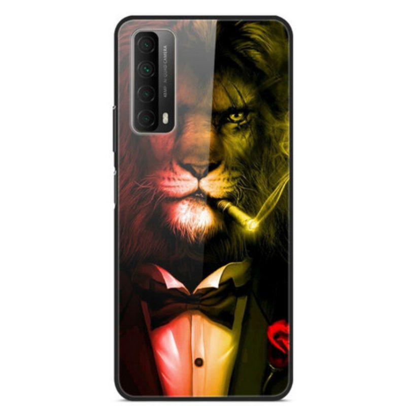 Cover Huawei P Smart 2021 Sigaro Leone In Vetro Temperato