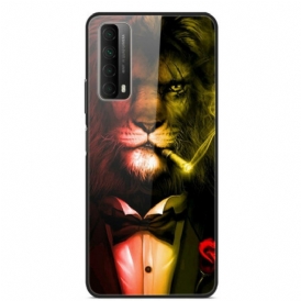 Cover Huawei P Smart 2021 Sigaro Leone In Vetro Temperato