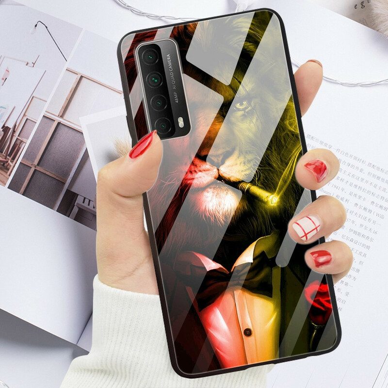 Cover Huawei P Smart 2021 Sigaro Leone In Vetro Temperato