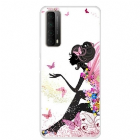 Cover Huawei P Smart 2021 Signora Farfalla