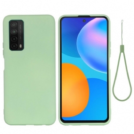 Cover Huawei P Smart 2021 Silicone Liquido Con Cordino