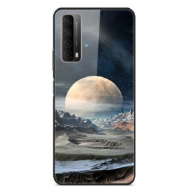 Cover Huawei P Smart 2021 Vetro Temperato Space Moon