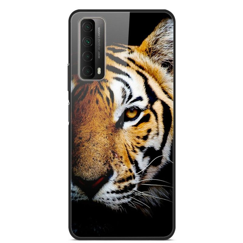 Cover Huawei P Smart 2021 Vetro Temperato Tigre Realistico