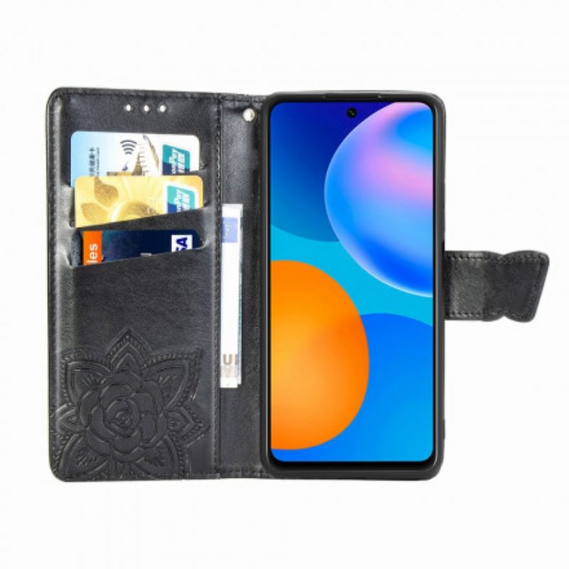 Custodia A Portafoglio Huawei P Smart 2021 Mezze Farfalle