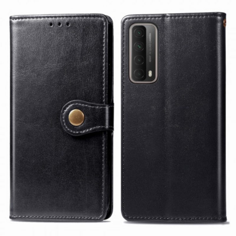 Custodia in pelle Huawei P Smart 2021 Ecopelle E Chiusura Vintage