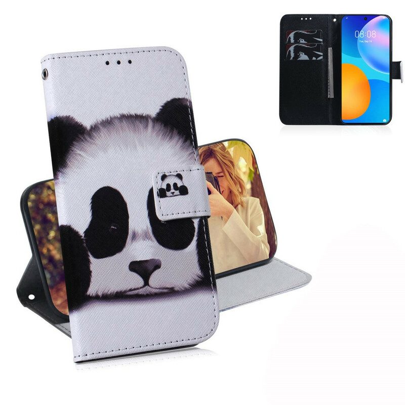 Custodia in pelle Huawei P Smart 2021 Faccia Da Panda