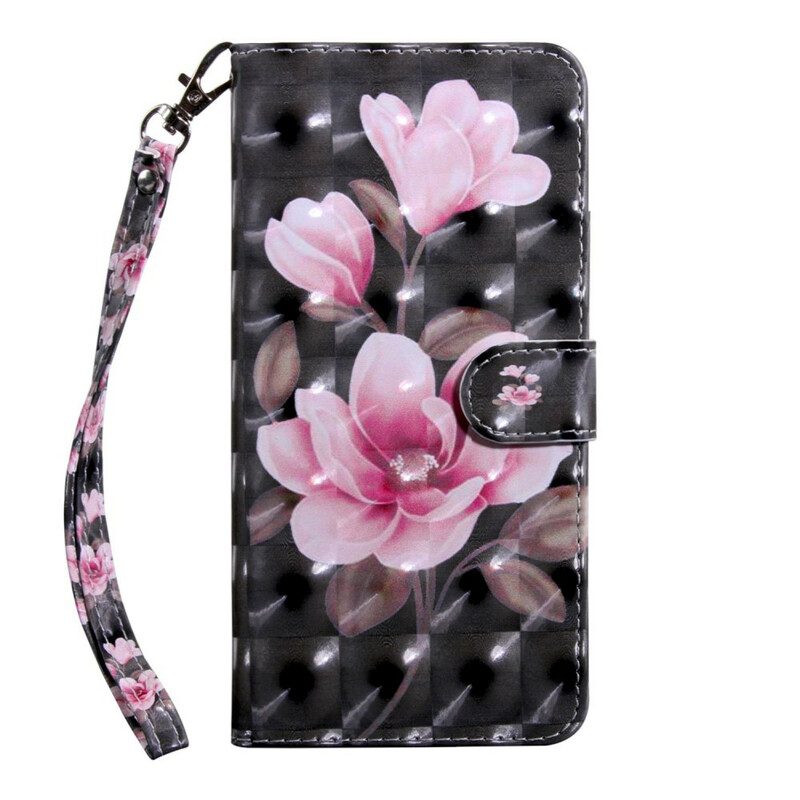 Custodia in pelle Huawei P Smart 2021 Fiore Punto Luce Fiori