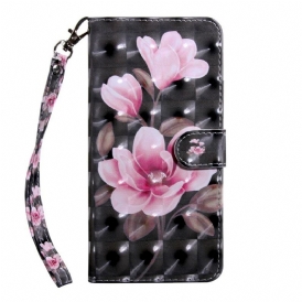 Custodia in pelle Huawei P Smart 2021 Fiore Punto Luce Fiori