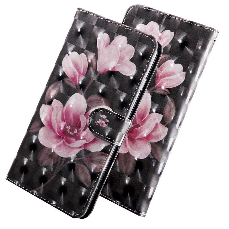 Custodia in pelle Huawei P Smart 2021 Fiore Punto Luce Fiori