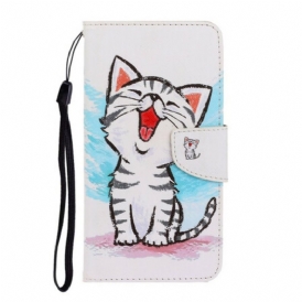 Custodia in pelle Huawei P Smart 2021 Gattino Di Colore Strappy