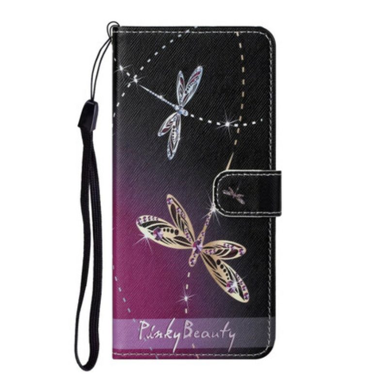 Custodia in pelle Huawei P Smart 2021 Libellule Strappy