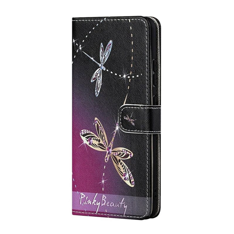 Custodia in pelle Huawei P Smart 2021 Libellule Strappy