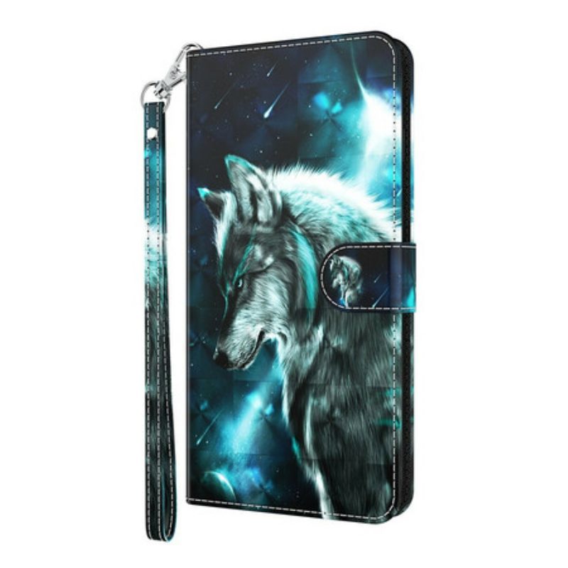 Custodia in pelle Huawei P Smart 2021 Lupo Maestoso