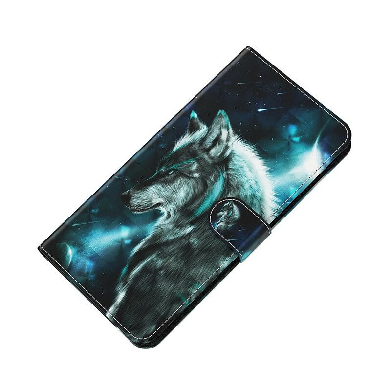 Custodia in pelle Huawei P Smart 2021 Lupo Maestoso