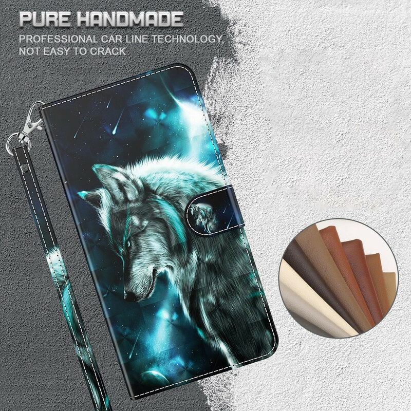 Custodia in pelle Huawei P Smart 2021 Lupo Maestoso