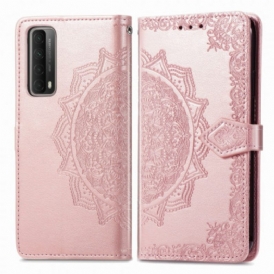 Custodia in pelle Huawei P Smart 2021 Mandala Medioevo