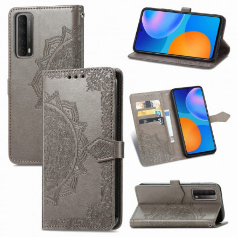 Custodia in pelle Huawei P Smart 2021 Mandala Medioevo