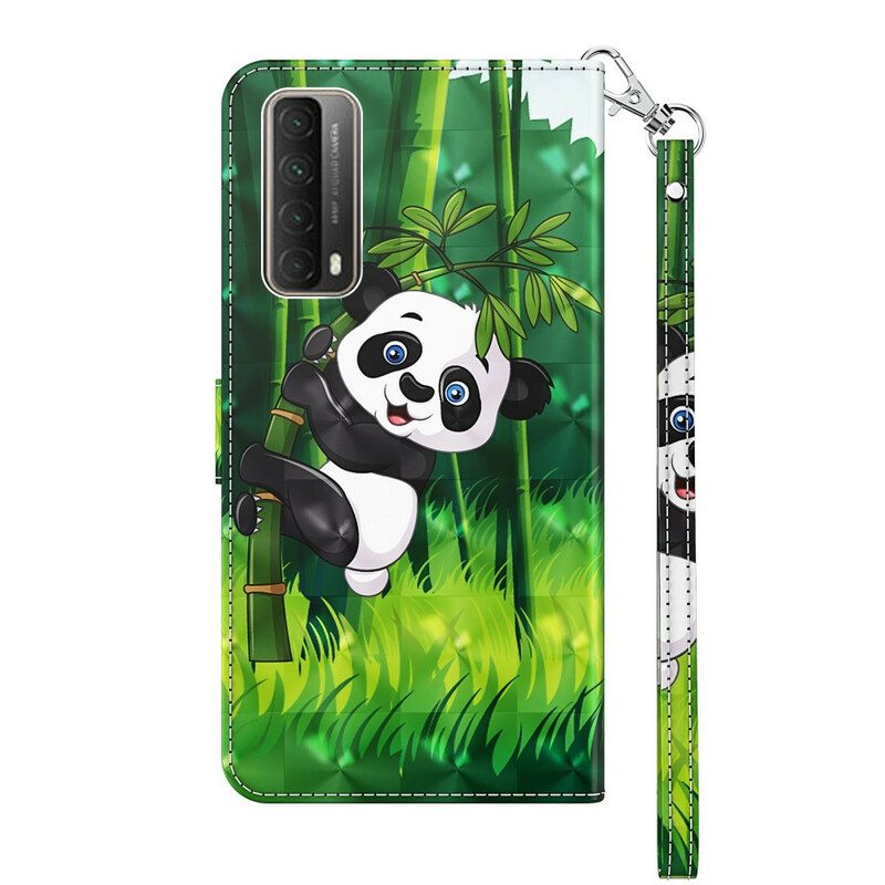 Custodia in pelle Huawei P Smart 2021 Panda E Bambù