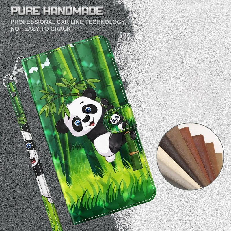 Custodia in pelle Huawei P Smart 2021 Panda E Bambù