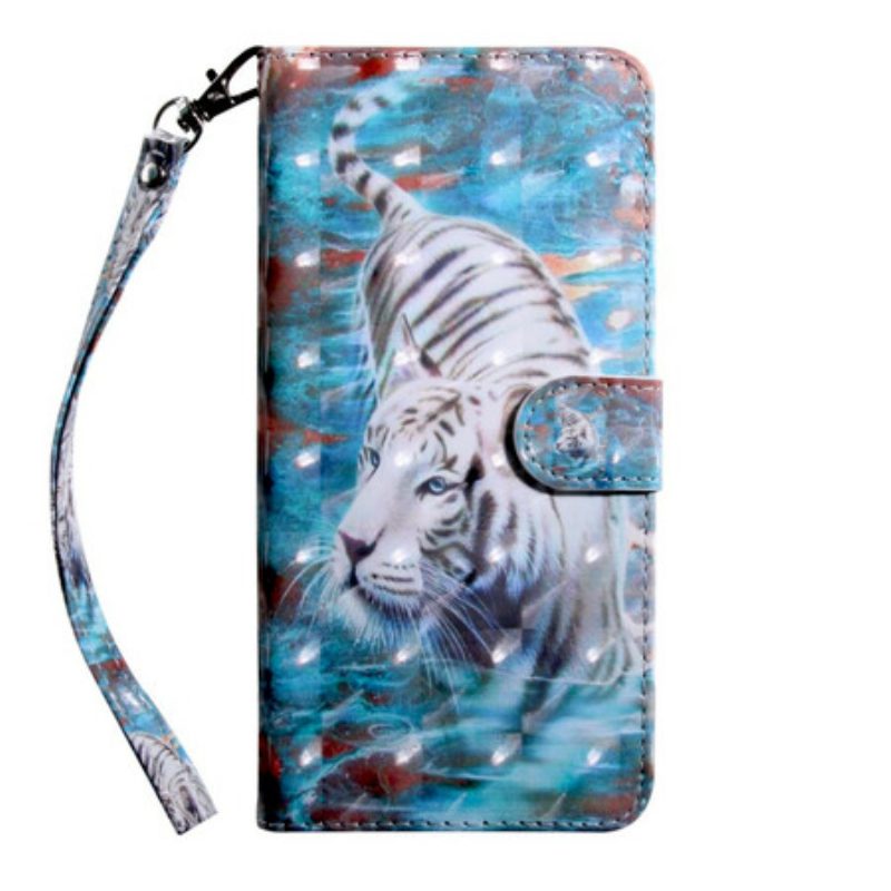 Custodia in pelle Huawei P Smart 2021 Punto Luminoso Lucien La Tigre