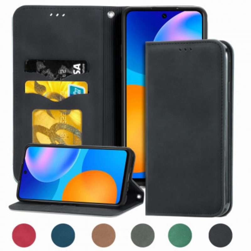 Folio Cover Huawei P Smart 2021 Custodia in pelle Ecopelle Vintage