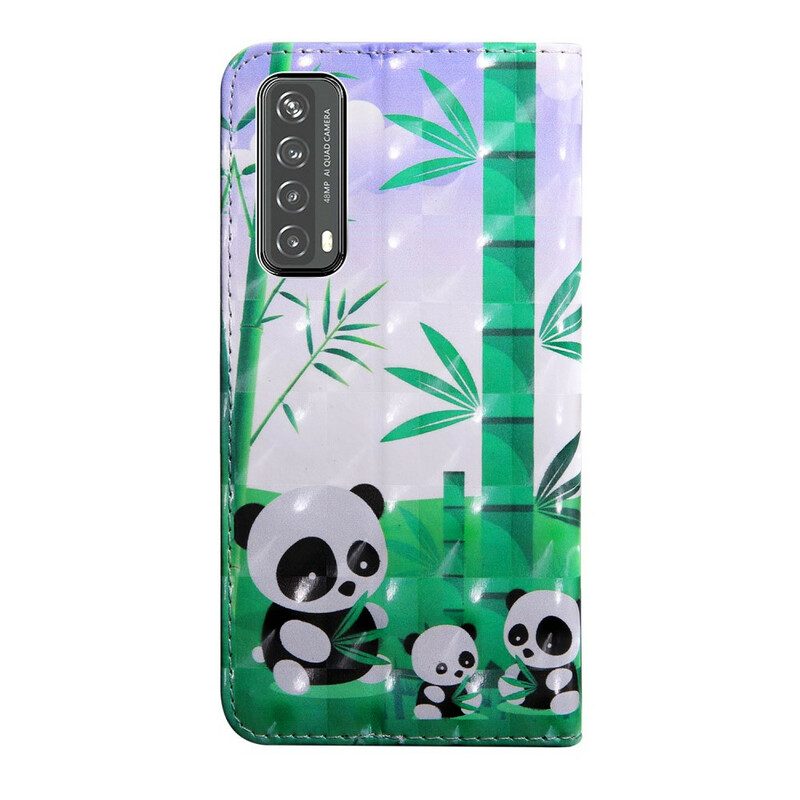 Folio Cover Huawei P Smart 2021 Panda Punto Luce