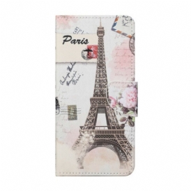 Folio Cover Huawei P Smart 2021 Retrò Torre Eiffel