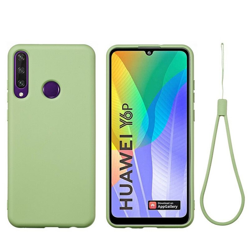 Cover Huawei Y6p Silicone Liquido Con Cordino