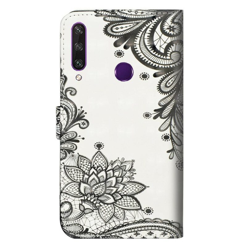 Custodia in pelle Huawei Y6p Pizzo Elegante