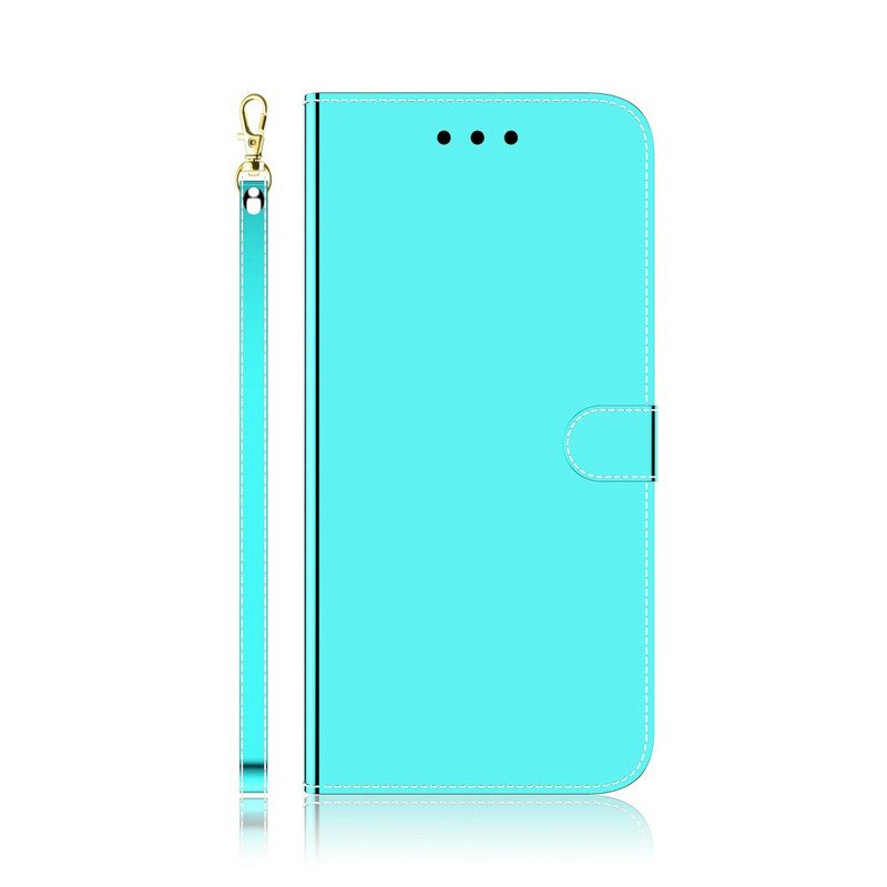 Folio Cover Huawei Y6p Copri Specchietto In Ecopelle