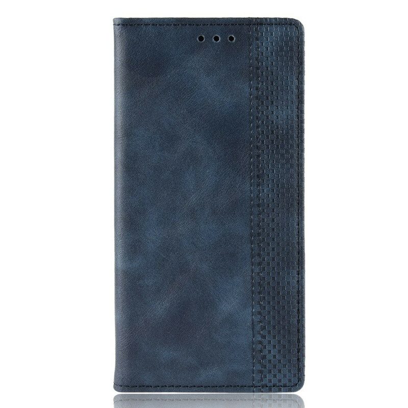 Folio Cover Huawei Y6p Custodia in pelle Effetto Pelle Vintage Stilizzato