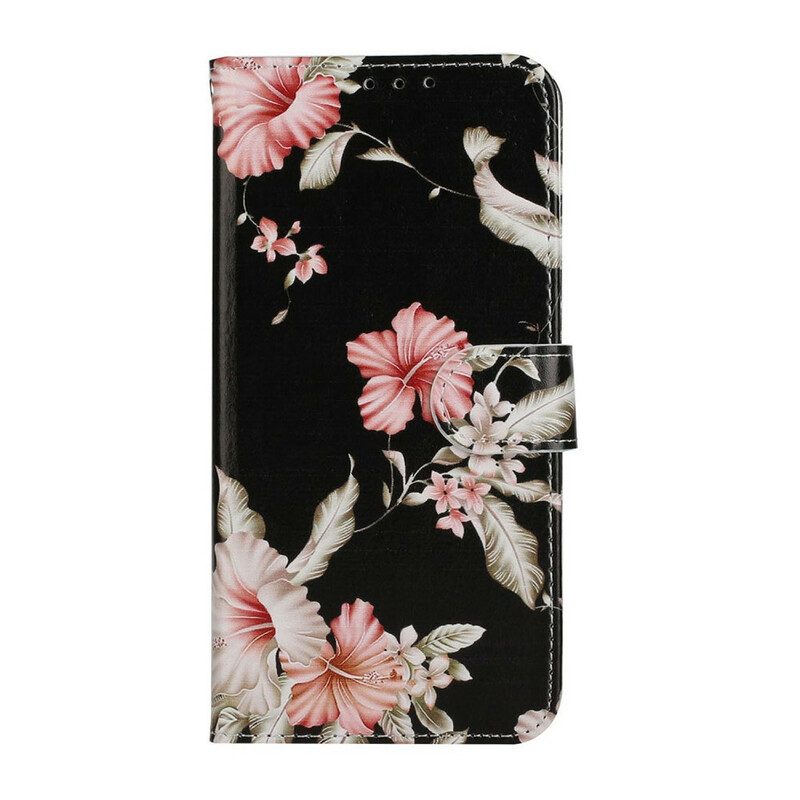 Folio Cover Huawei Y6p Custodia in pelle Miriadi Di Fiori