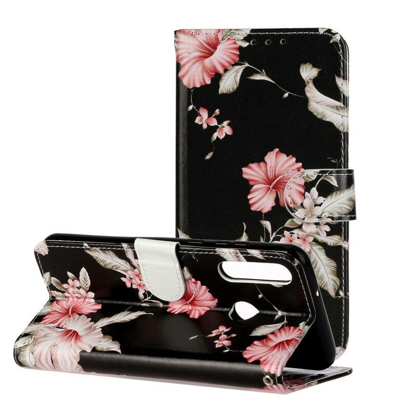 Folio Cover Huawei Y6p Custodia in pelle Miriadi Di Fiori