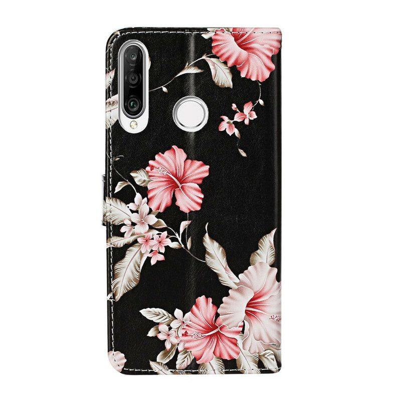 Folio Cover Huawei Y6p Custodia in pelle Miriadi Di Fiori