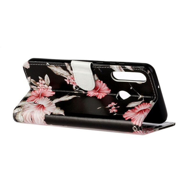 Folio Cover Huawei Y6p Custodia in pelle Miriadi Di Fiori