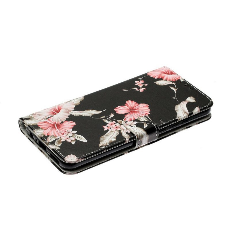 Folio Cover Huawei Y6p Custodia in pelle Miriadi Di Fiori