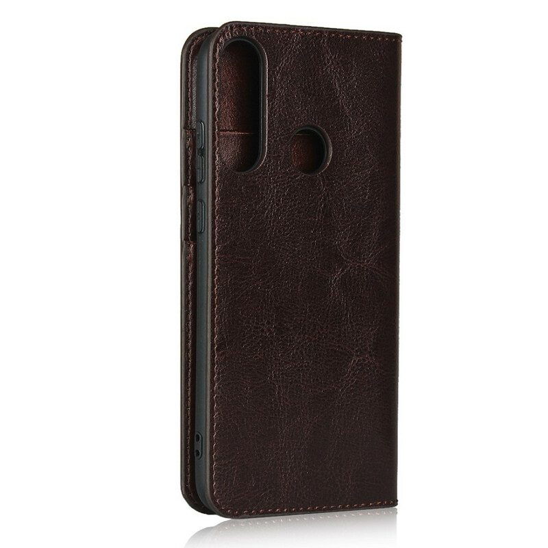 Folio Cover Huawei Y6p Custodia in pelle Pelle Vera