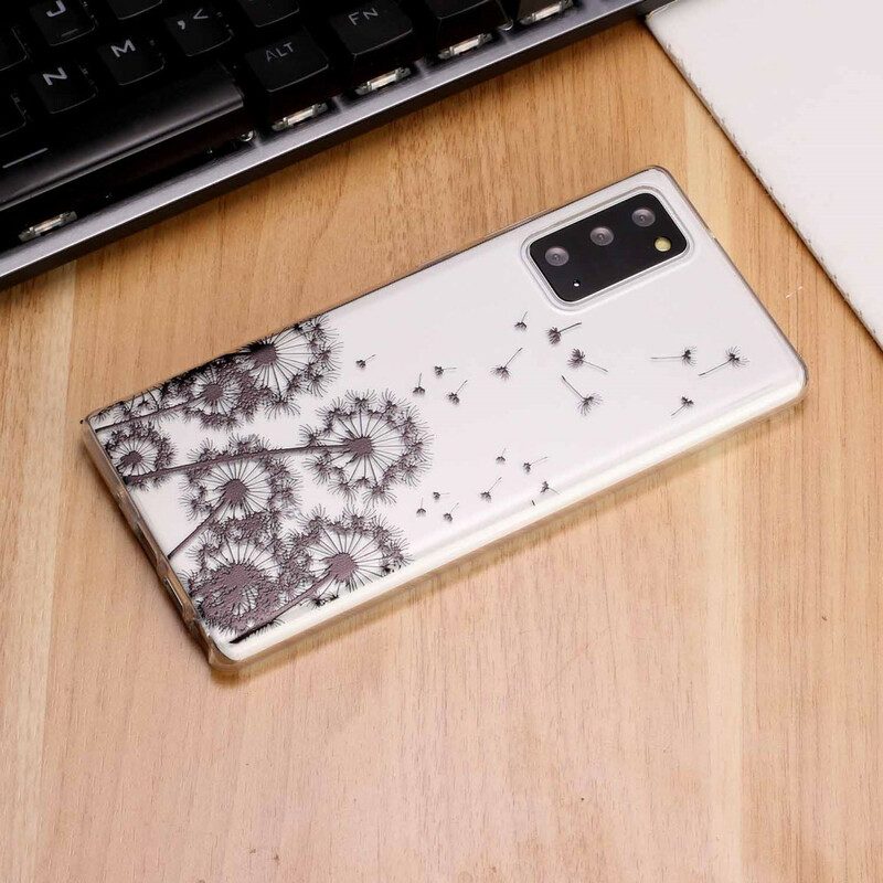 Cover Samsung Galaxy Note 20 Denti Di Leone Neri Senza Cuciture