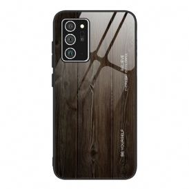 Cover Samsung Galaxy Note 20 Design In Legno Vetro Temperato