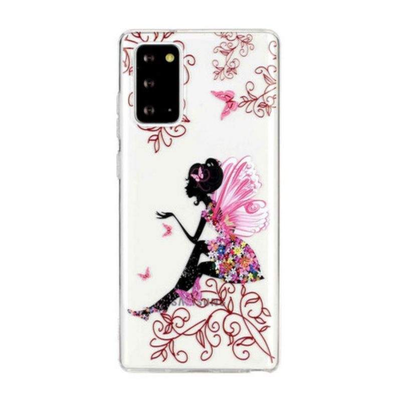 Cover Samsung Galaxy Note 20 Fata Dei Fiori Trasparente