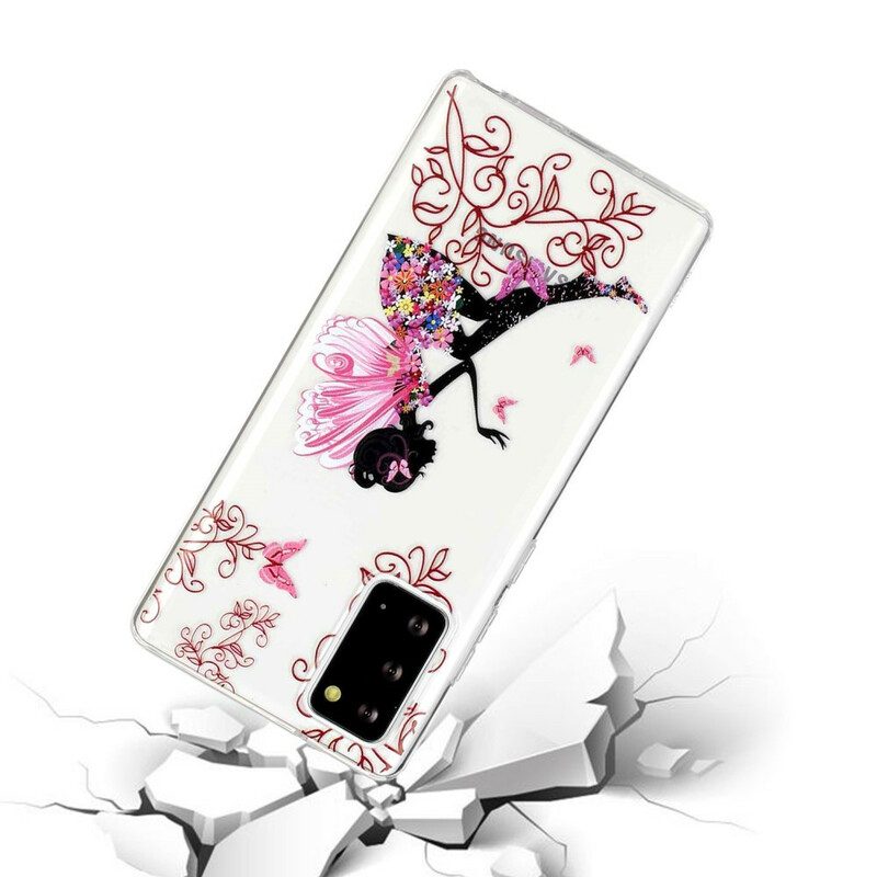 Cover Samsung Galaxy Note 20 Fata Dei Fiori Trasparente