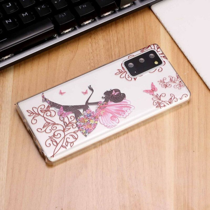 Cover Samsung Galaxy Note 20 Fata Dei Fiori Trasparente