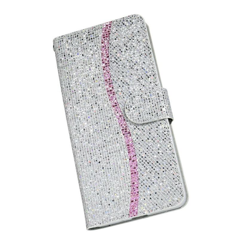 Custodia in pelle Samsung Galaxy Note 20 Design A S Con Paillettes