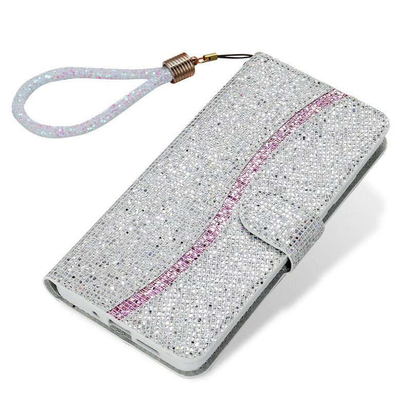 Custodia in pelle Samsung Galaxy Note 20 Design A S Con Paillettes