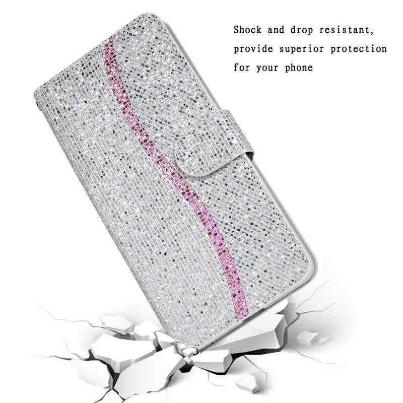 Custodia in pelle Samsung Galaxy Note 20 Design A S Con Paillettes