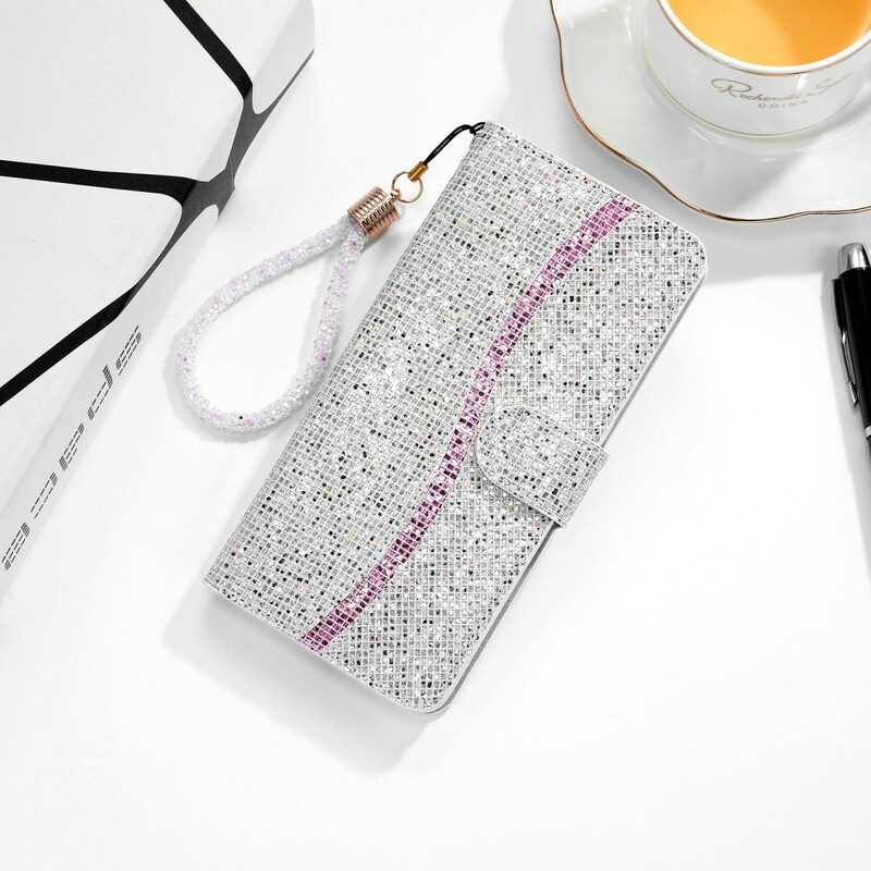 Custodia in pelle Samsung Galaxy Note 20 Design A S Con Paillettes