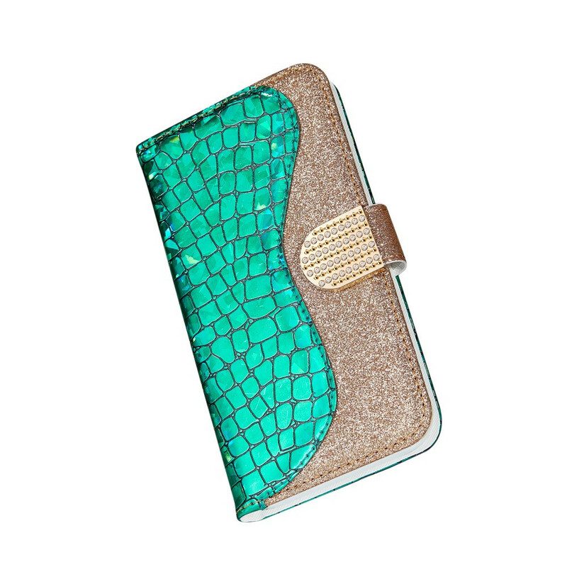 Custodia in pelle Samsung Galaxy Note 20 Diamanti Coccodrillo