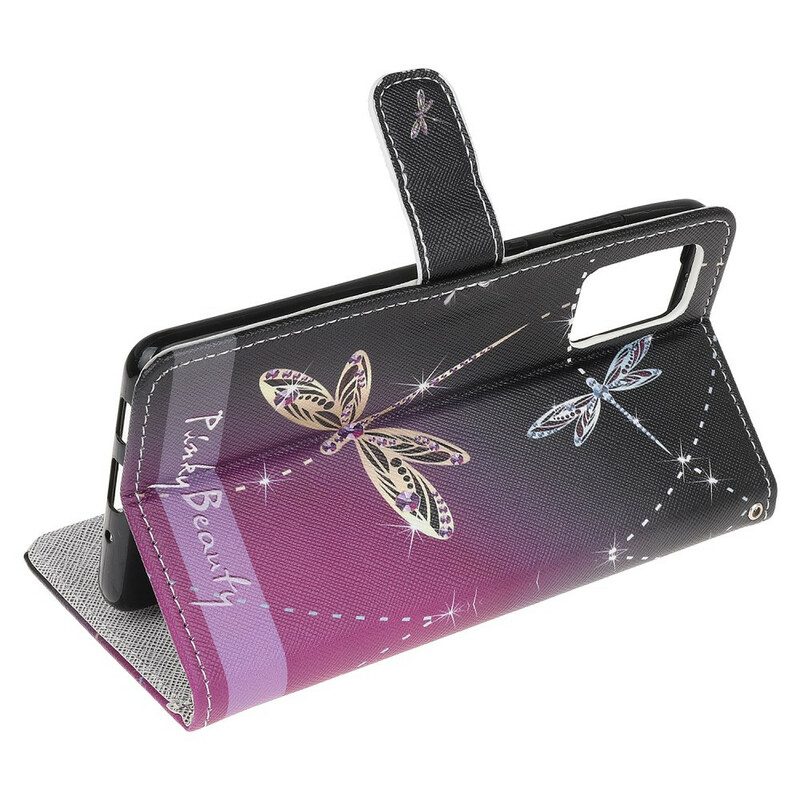 Custodia in pelle Samsung Galaxy Note 20 Libellule Strappy