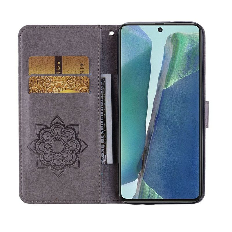 Custodia in pelle Samsung Galaxy Note 20 Mandala E Fascino Del Gufo