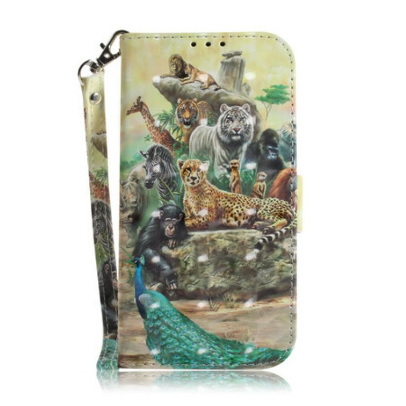 Custodia in pelle Samsung Galaxy Note 20 Perizoma Safari Animali